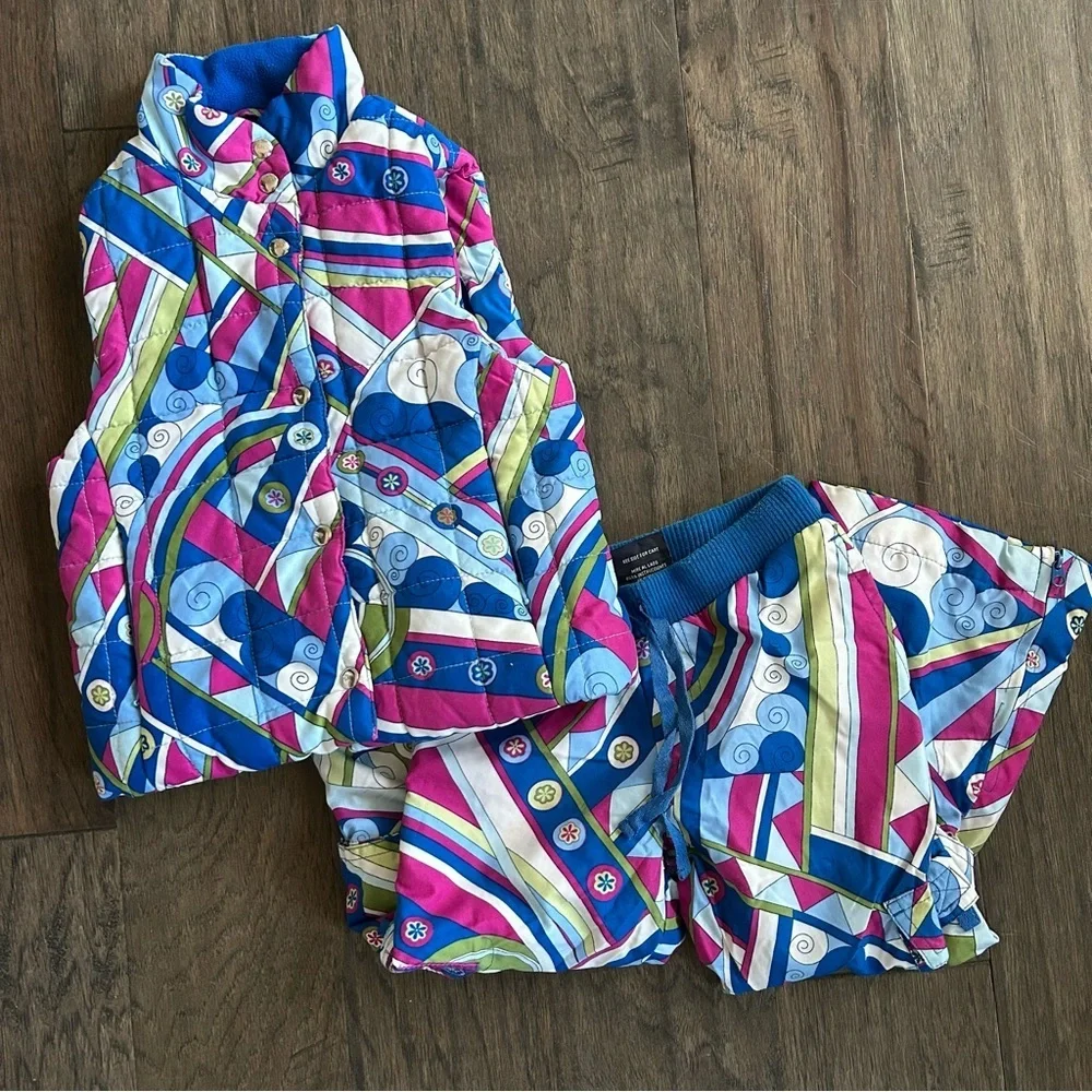 Children’s Place Retro Ski Snowboard Set Vest Pants XS 4